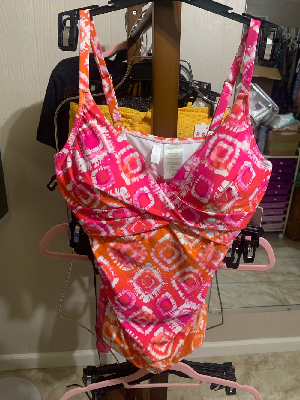 Woman’s Pink & Orange Tie-Dye One-Piece Swimsuit